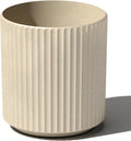 Demi Series Round Planter 11in x 12in - Durable Plastic-Stone Pot