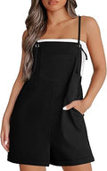 OFEEFAN Womens Shorts Overalls Sleeveless Adjustable Strap Romper