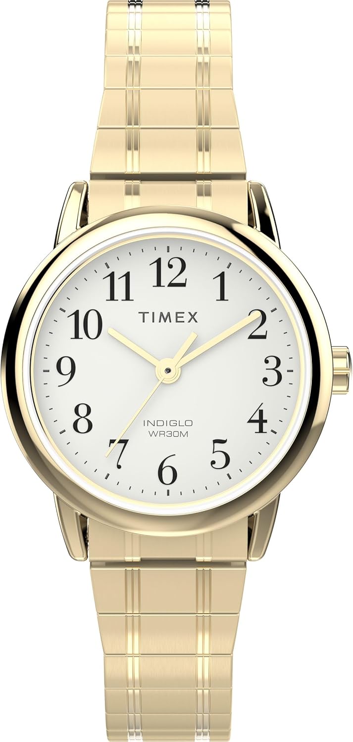 Timex Women's Easy Reader Watch with Gold-Tone Expansion Band
