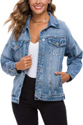Oversize Vintage Washed Boyfriend Denim Jacket - Classic Loose Fit