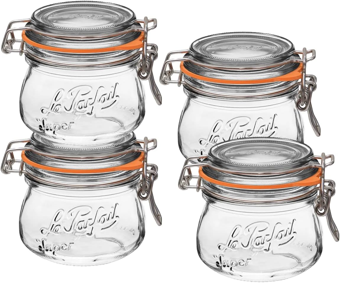 Le Parfait Super Jar 250mL Glass Canning Jars for Preservation