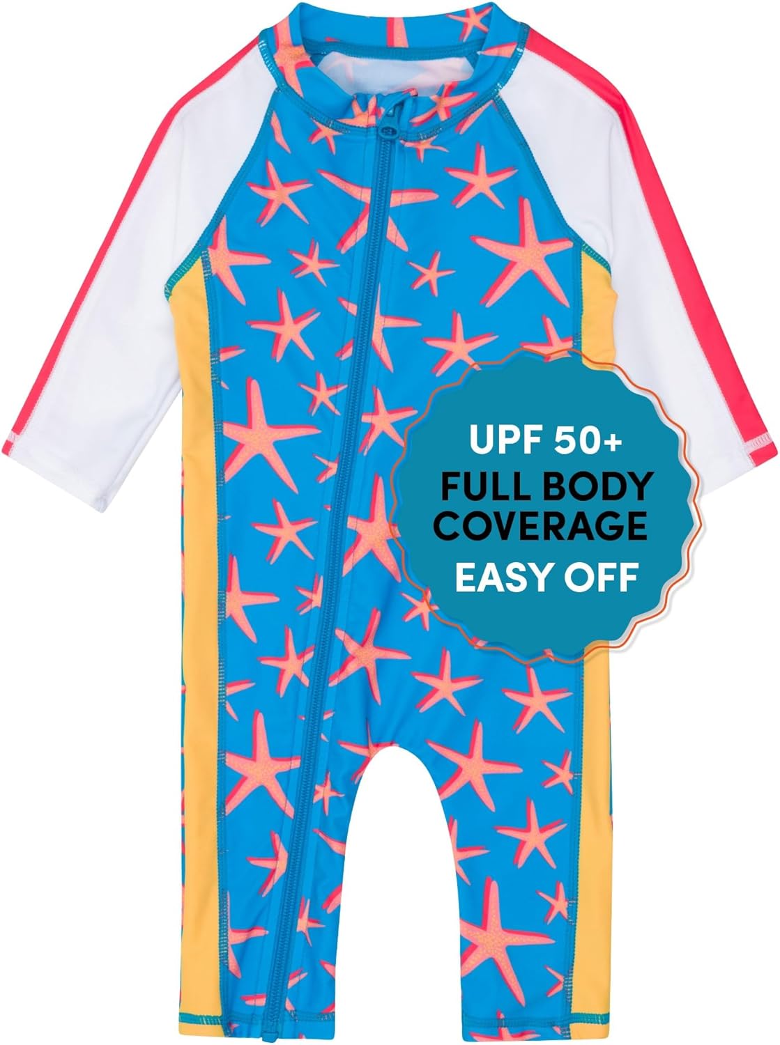 SwimZip Boys' Long-Sleeve UPF 50+ Swimsuit for Sun Protection