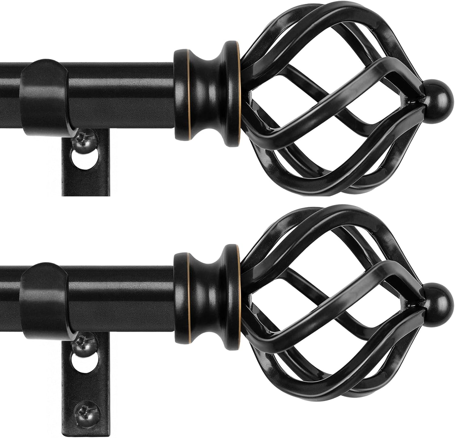 KAMANINA Adjustable Curtain Rods 32 to 86 Inches for Windows