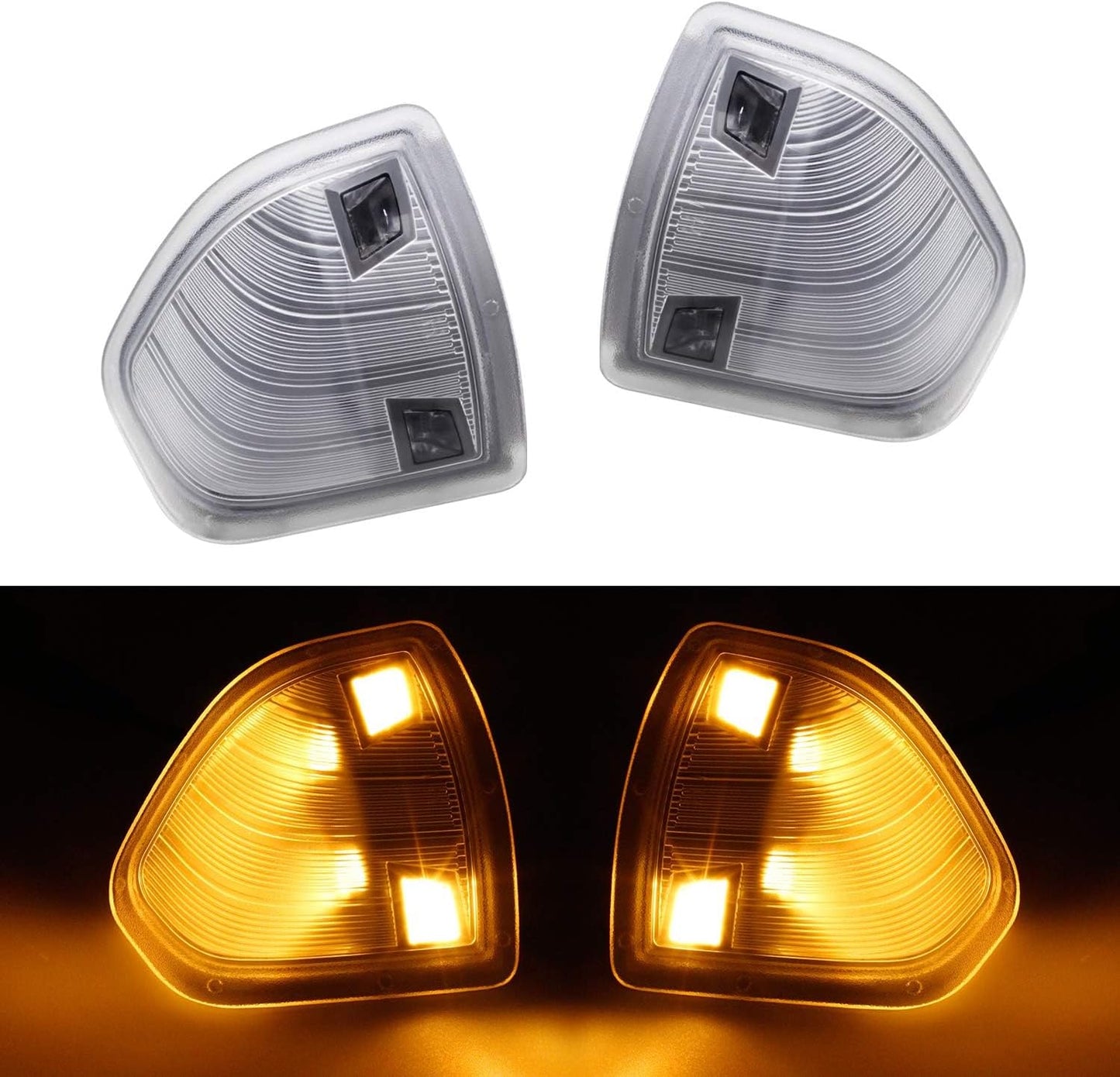 HERCOO LED Side Mirror Turn Signal Light for Dodge Ram 1500-5500