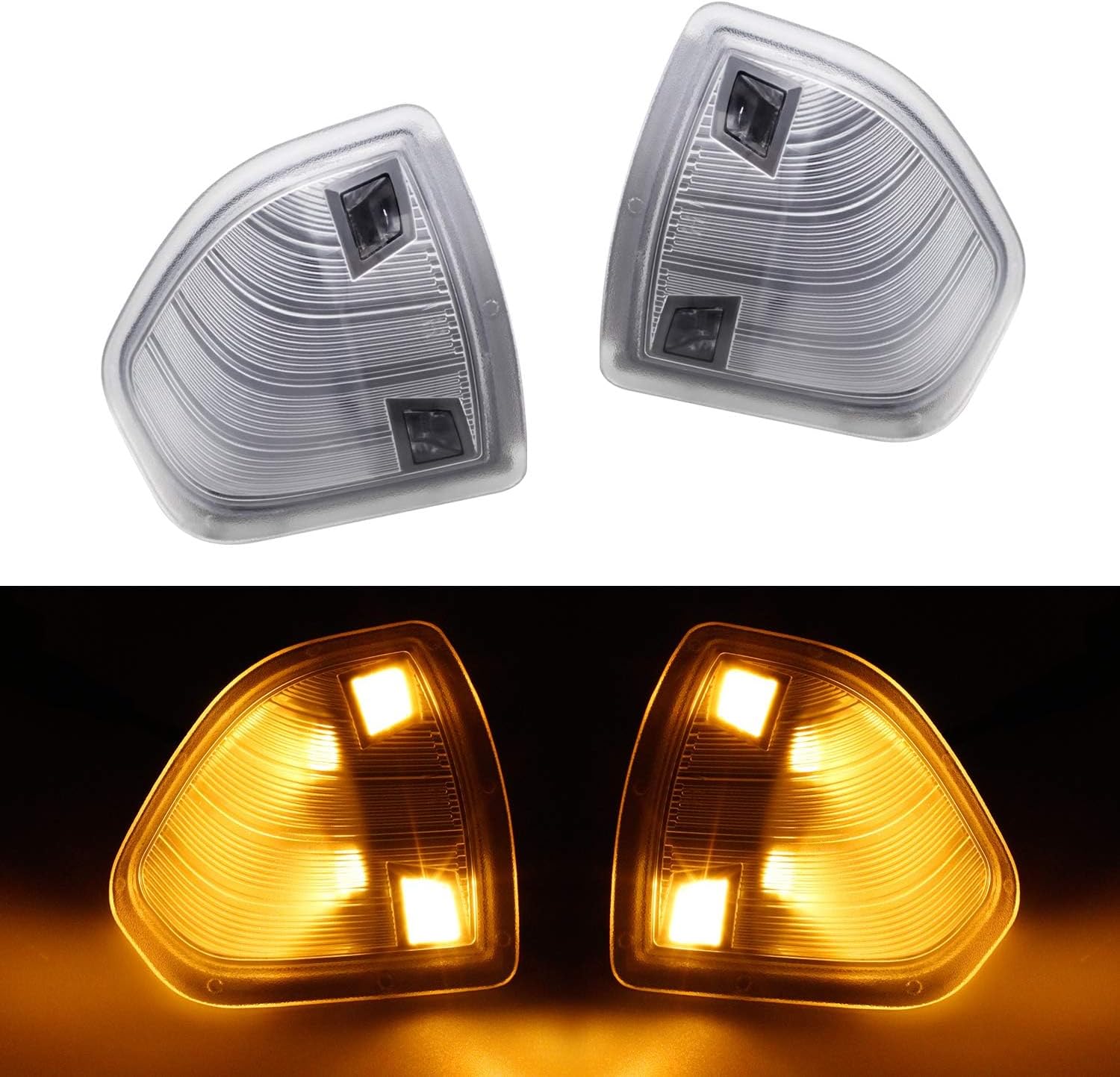 HERCOO LED Side Mirror Turn Signal Light for Dodge Ram 1500-5500