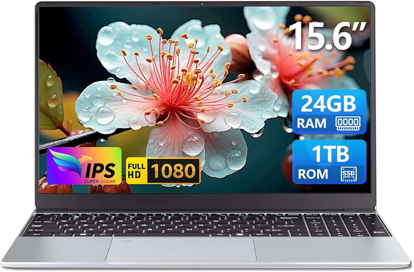 15.6 Inch Laptop with 24GB RAM and 1TB SSD for Gaming