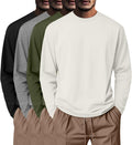 Neer 4 Pack Mens Big and Tall Long Sleeve Crewneck Shirts - Plus Size