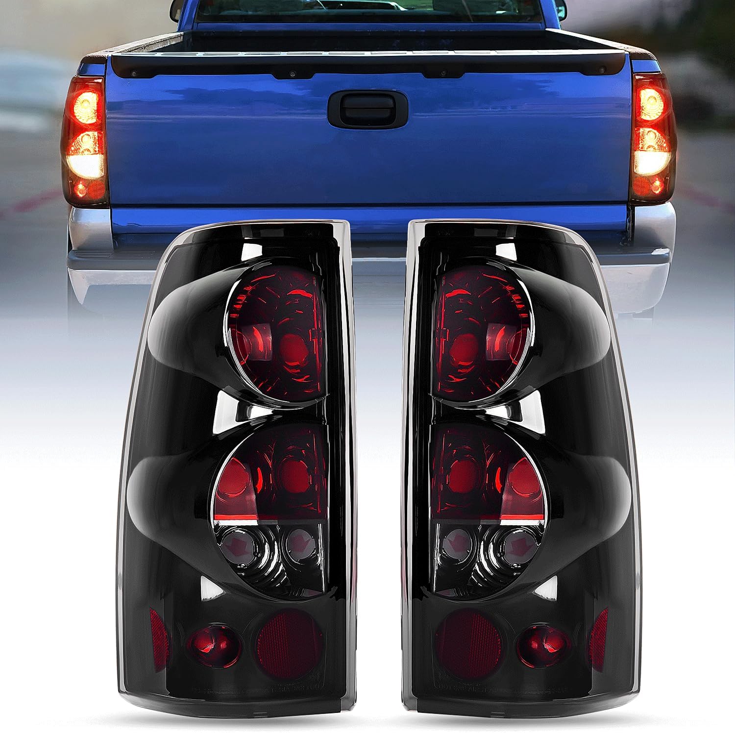 Nilight Taillight Assembly for 1999-2007 Chevy Silverado Models