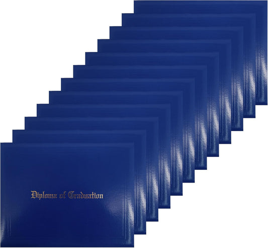 GraduationMall Imprinted Diploma Cover for Certificate 12-Pack