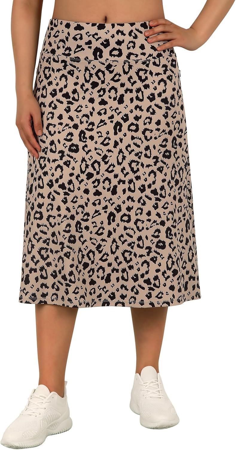 ANIVIVO Women's Midi Length Skorts with Pockets for Comfort