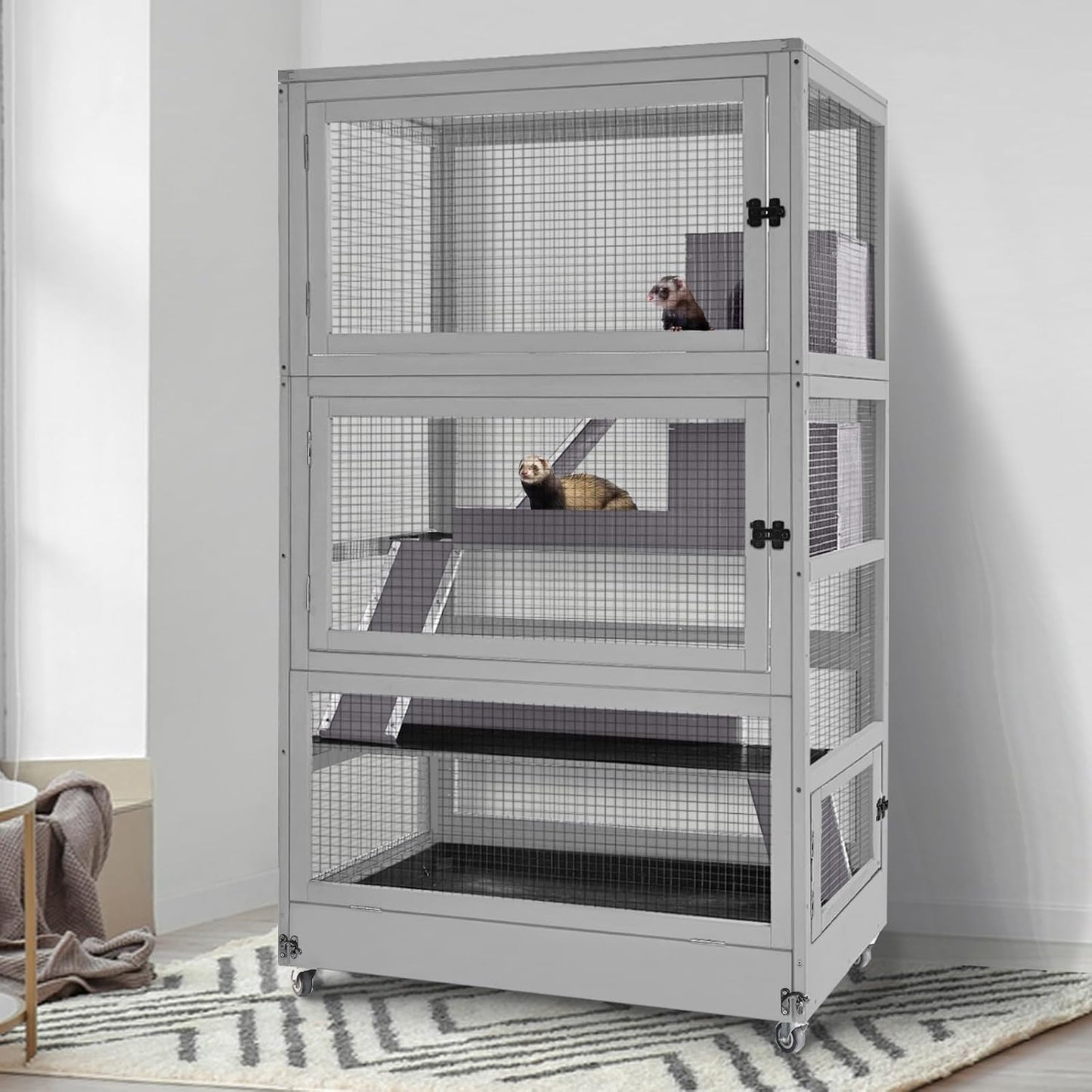 Large Chinchilla Cage with 4 Levels for Small Animals