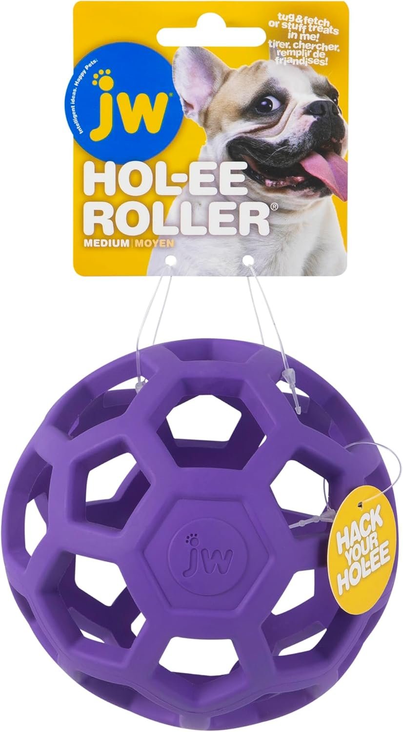 Interactive Dog Toy: JW Pet Hol-ee Roller Ball, Medium Size