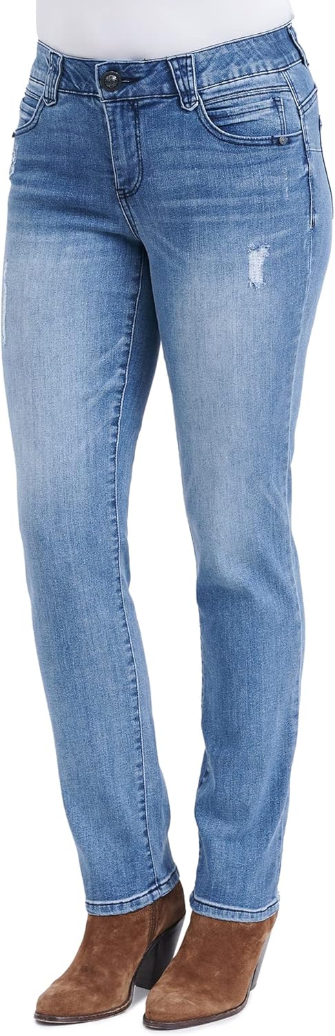 Democracy Women's Ab Solution Straight Leg Jeans for All Shapes