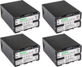 Kastar 4-Pack BP-U98 Battery Replacement for Sony Cameras - Long Run
