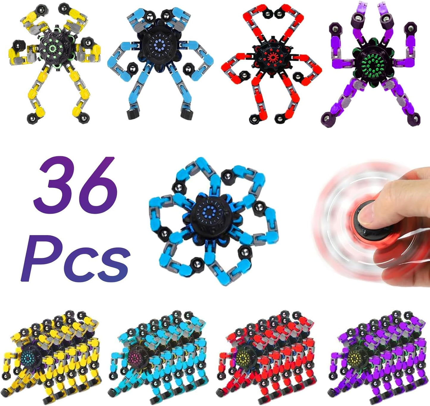 Transformable Fidget Spinners for Stress Relief and Fun