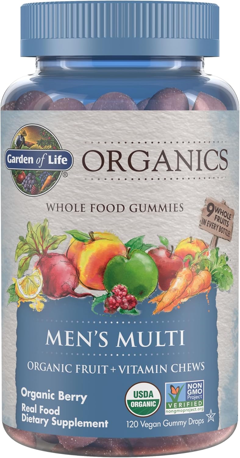 Garden of Life Organics Men's Gummy Vitamins for Optimal Health