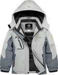 Girls Waterproof Ski Jacket with Hood - Windproof Winter Coat