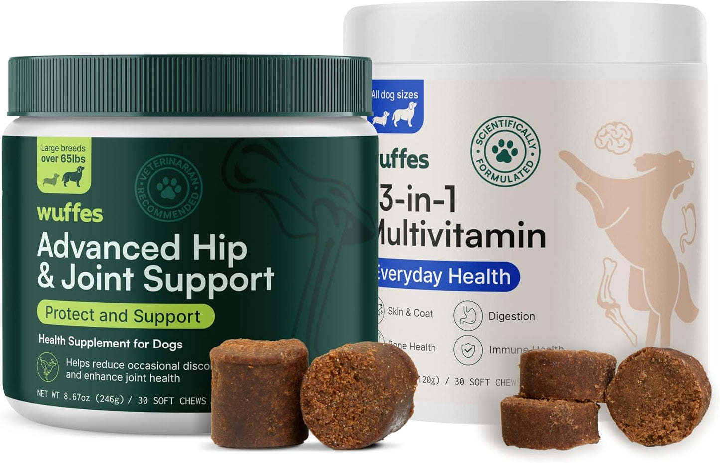Wuffes Hip and Joint Supplement for Large Breeds Bundle
