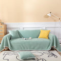 Couch Cover for Sectional Sofa L Shape Light Green Cute Chenille