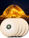 AOMEES 3-in-1 Rechargeable Camping String Lights - 8 Modes IPX4 LED Fairy Lights