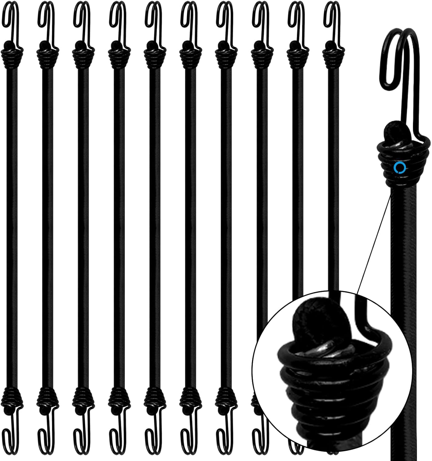 OUTOOOOL 12 Bungee Cords 10-Pack - Secure Your Gear Easily!