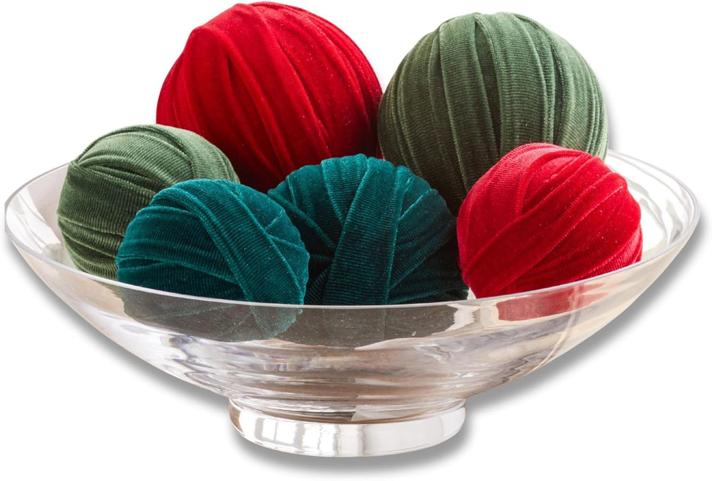 Velvet Decorative Spheres Set of 6 for Minimalist Decor