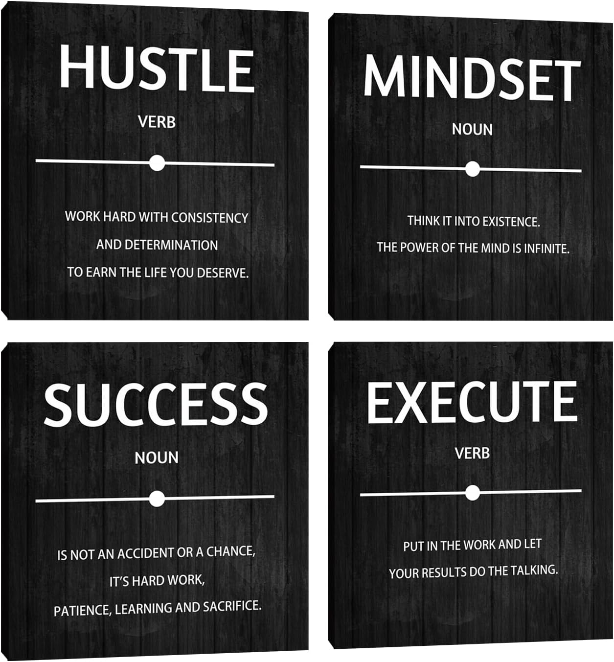 Modern Motivational Office Quotes Canvas Set