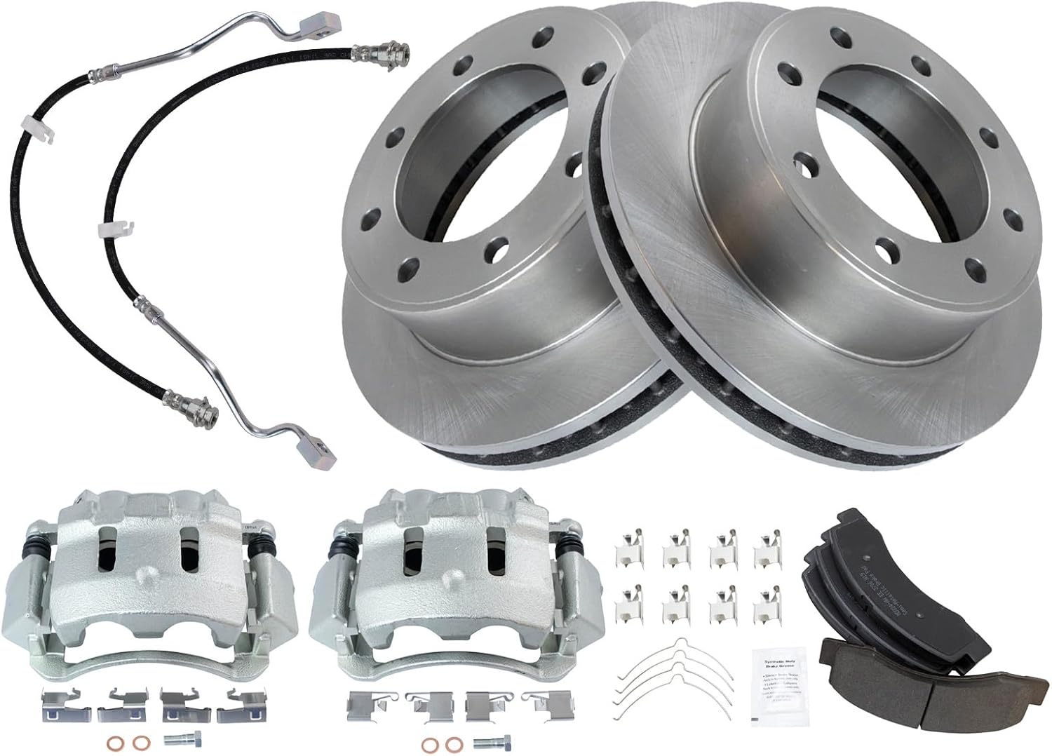 TRQ Front Brake Pad & Rotor Kit for 2000-2004 Ford F-250