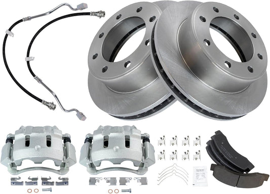 TRQ Front Brake Pad & Rotor Kit for 2000-2004 Ford F-250