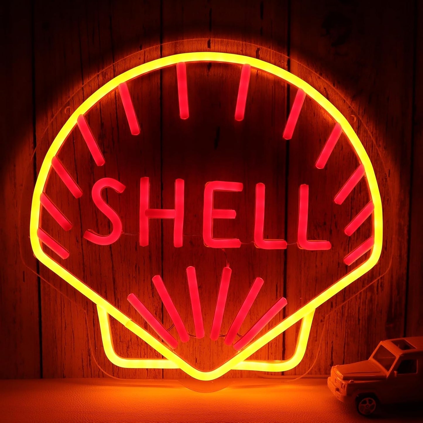 WonderfulLife Shell Oil Logo Neon Sign for Garage Decor