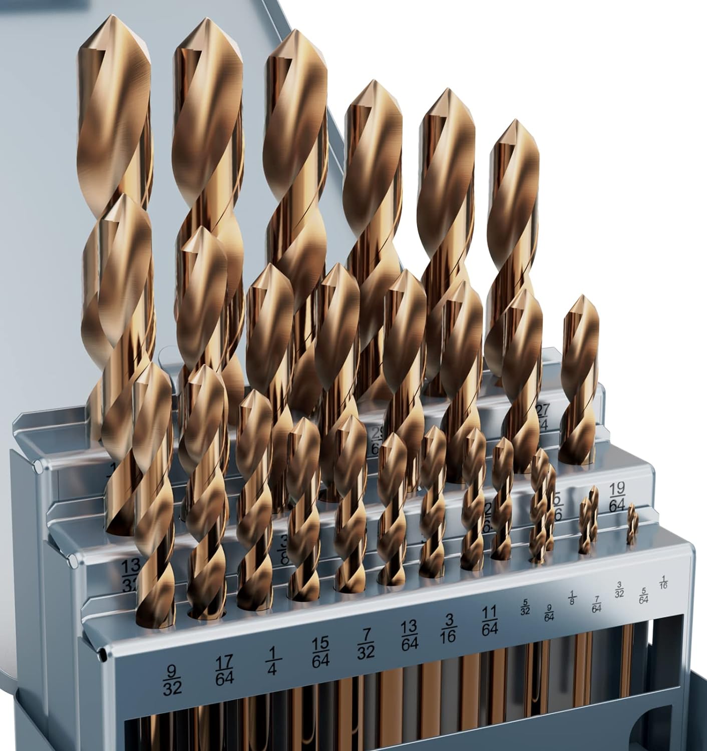 Cobalt Drill Bit Set 29Pcs M35 High Speed Steel for Metal