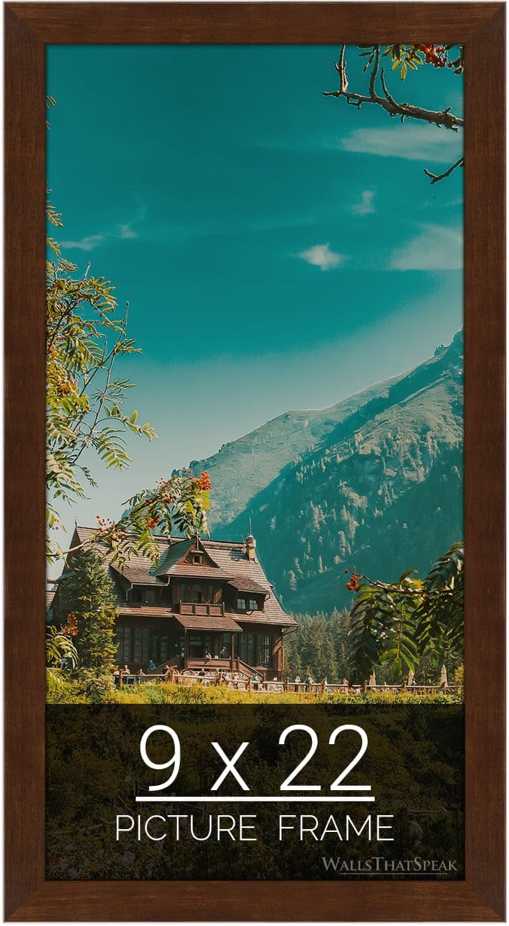 9x22 Mocha Walnut Picture Frame for Puzzles and Photos