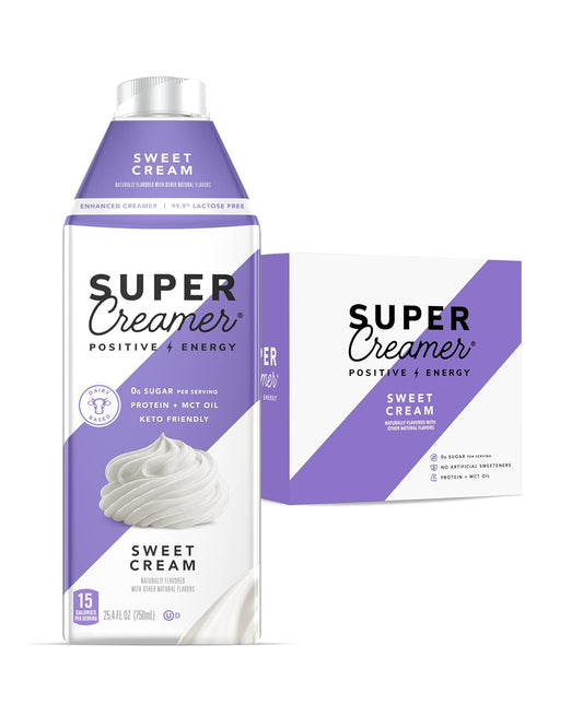 KITU SUPER COFFEE Keto Creamer | 0g Sugar, 2g Protein, 40 Cal [Sweet Cream] - Energize Your Day!