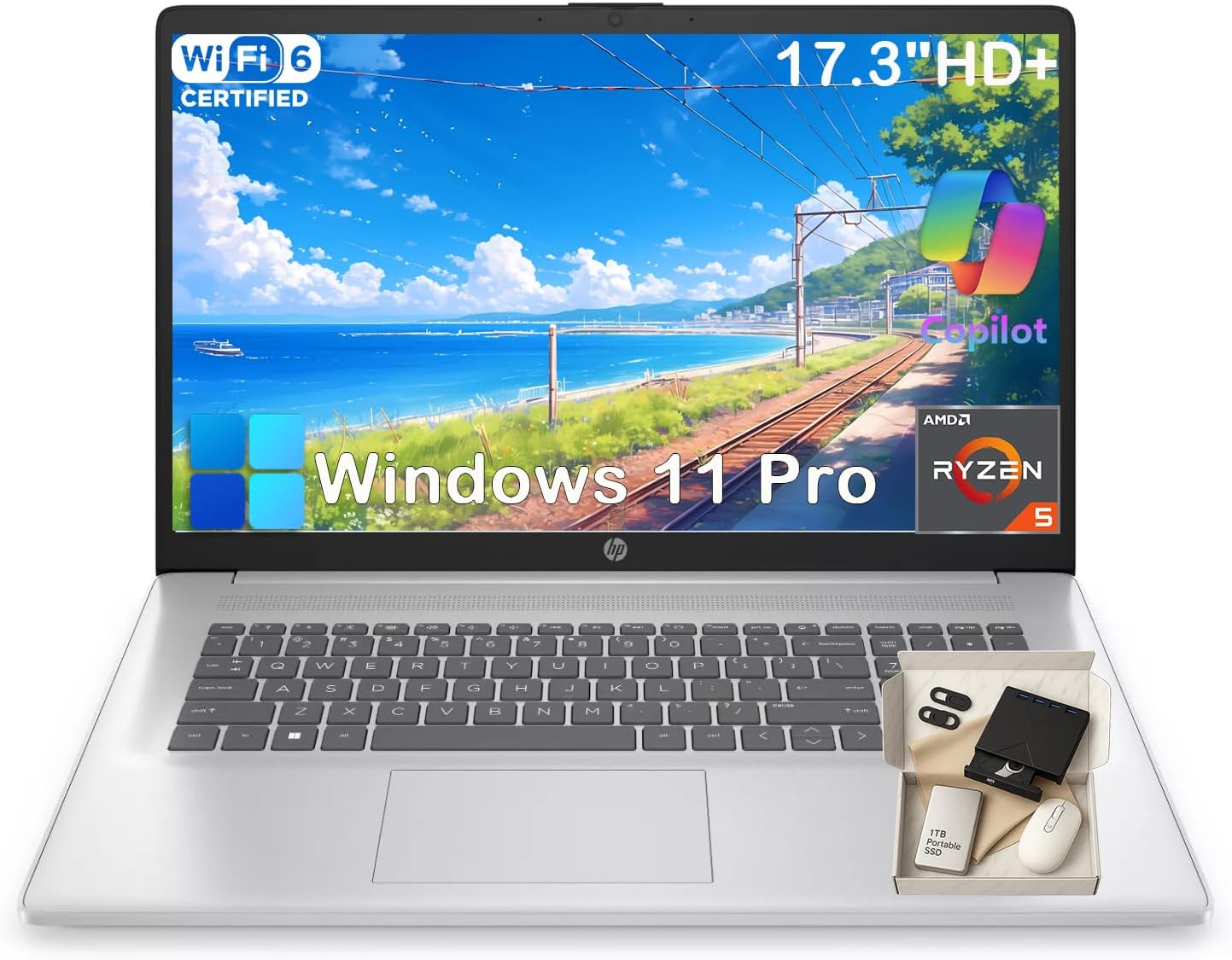 HP 17 Laptop for Business and Students with 17.3in Display