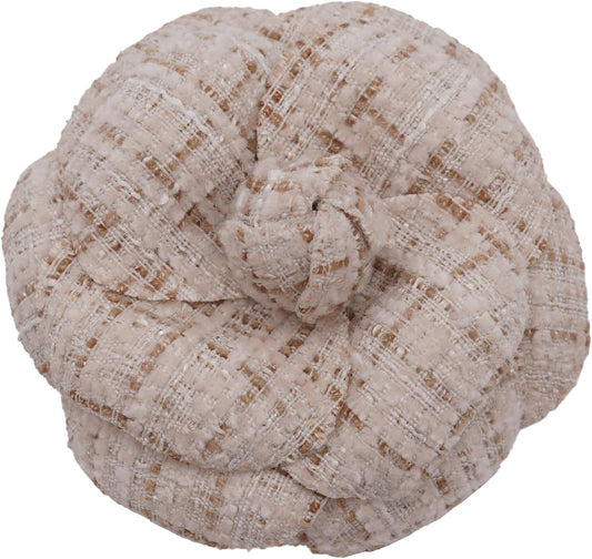 Tweed Camellia Brooch Pin - Handmade Floral Accessory Gift