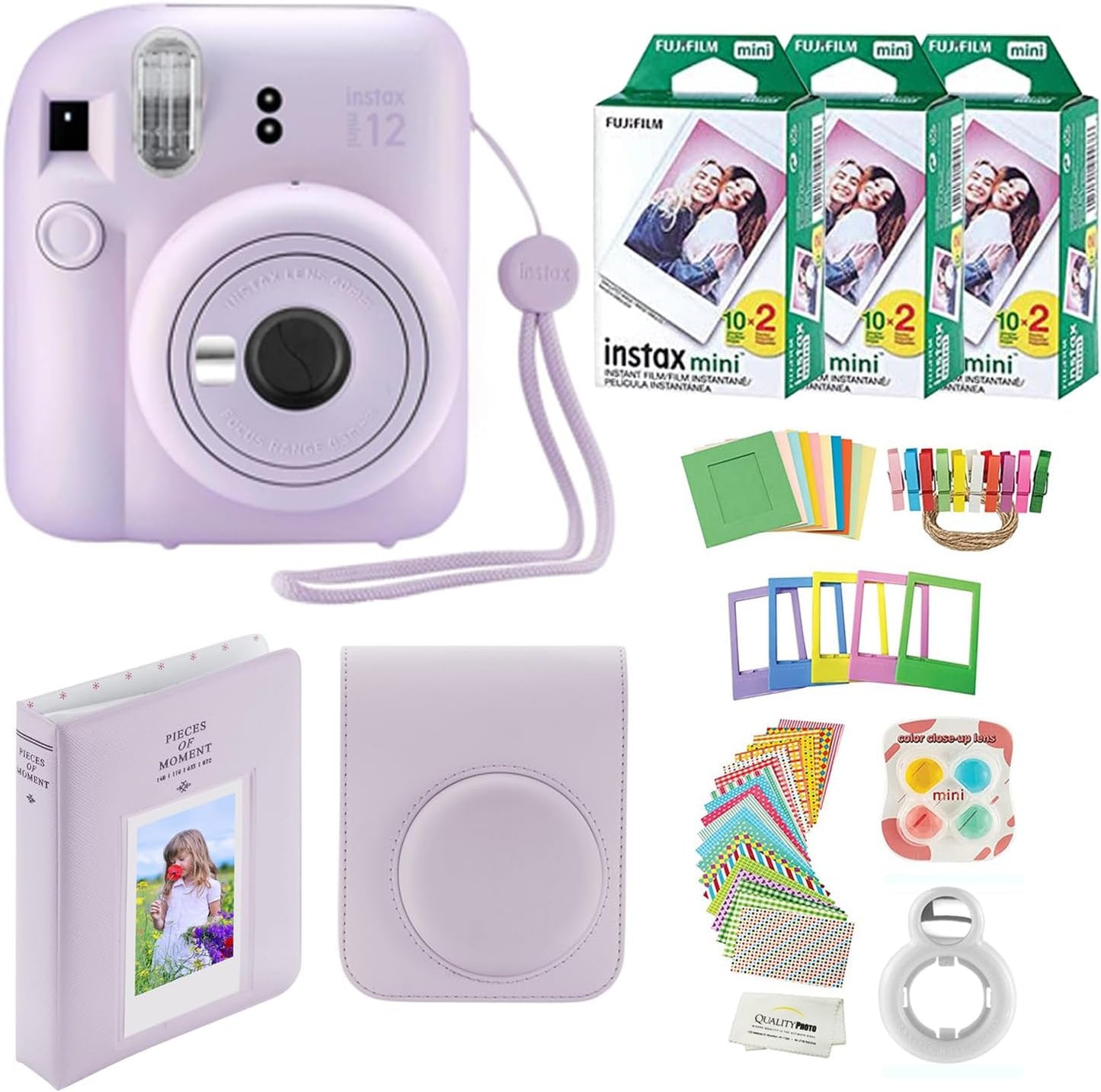 Fujifilm Instax Mini 12 Instant Camera Bundle with Accessories