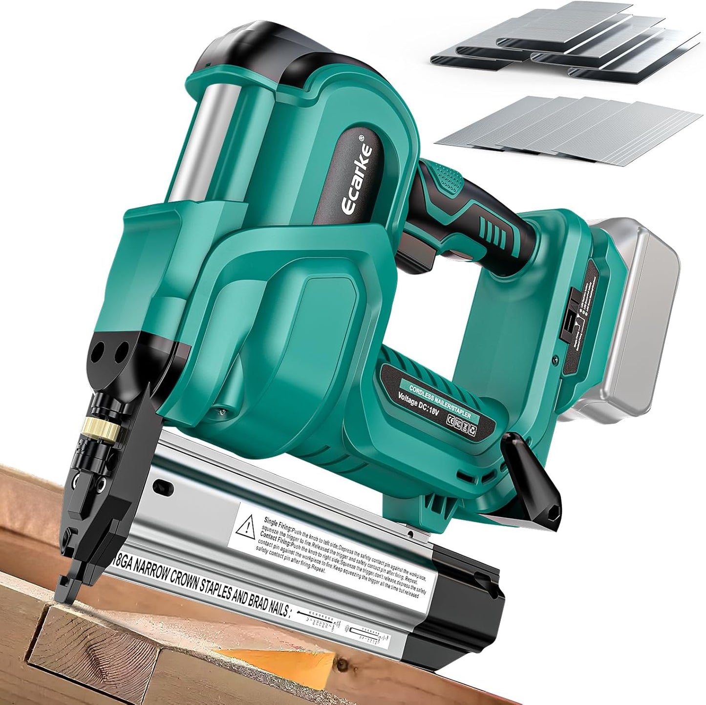 Ecarke 2 in 1 Cordless Brad Nailer Stapler for DIY Projects