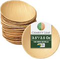 Disposable Palm Leaf 3.5ft Round Mini Bowl (100 pcs) - Heavy Duty Eco
