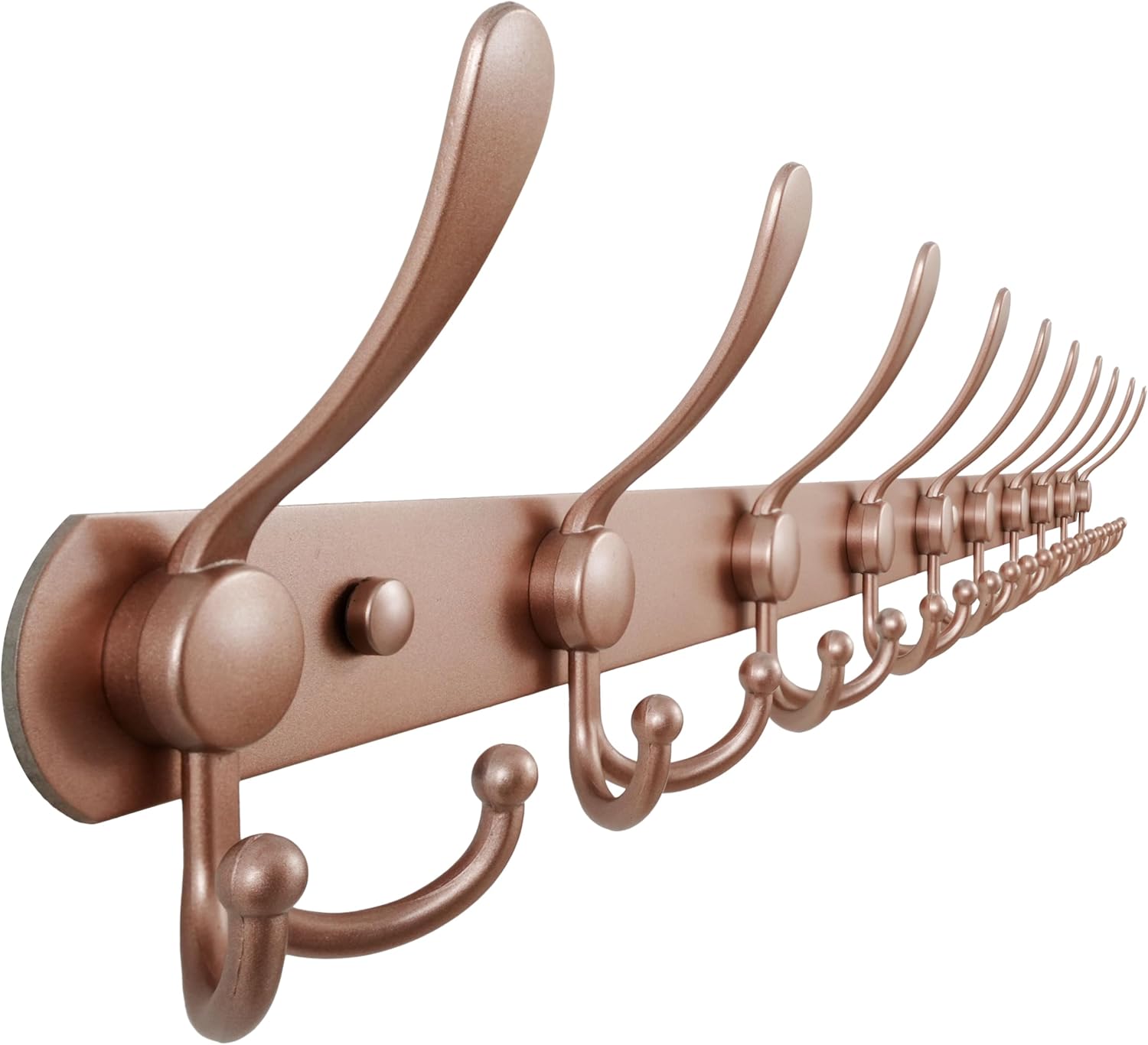 Dseap Coat Rack Wall Mount - Heavy Duty 10 Tri-Hooks for Entryway