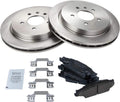 TRQ Rear Brake Pad & Rotor Kit Compatible with Cadillac - Direct Fit