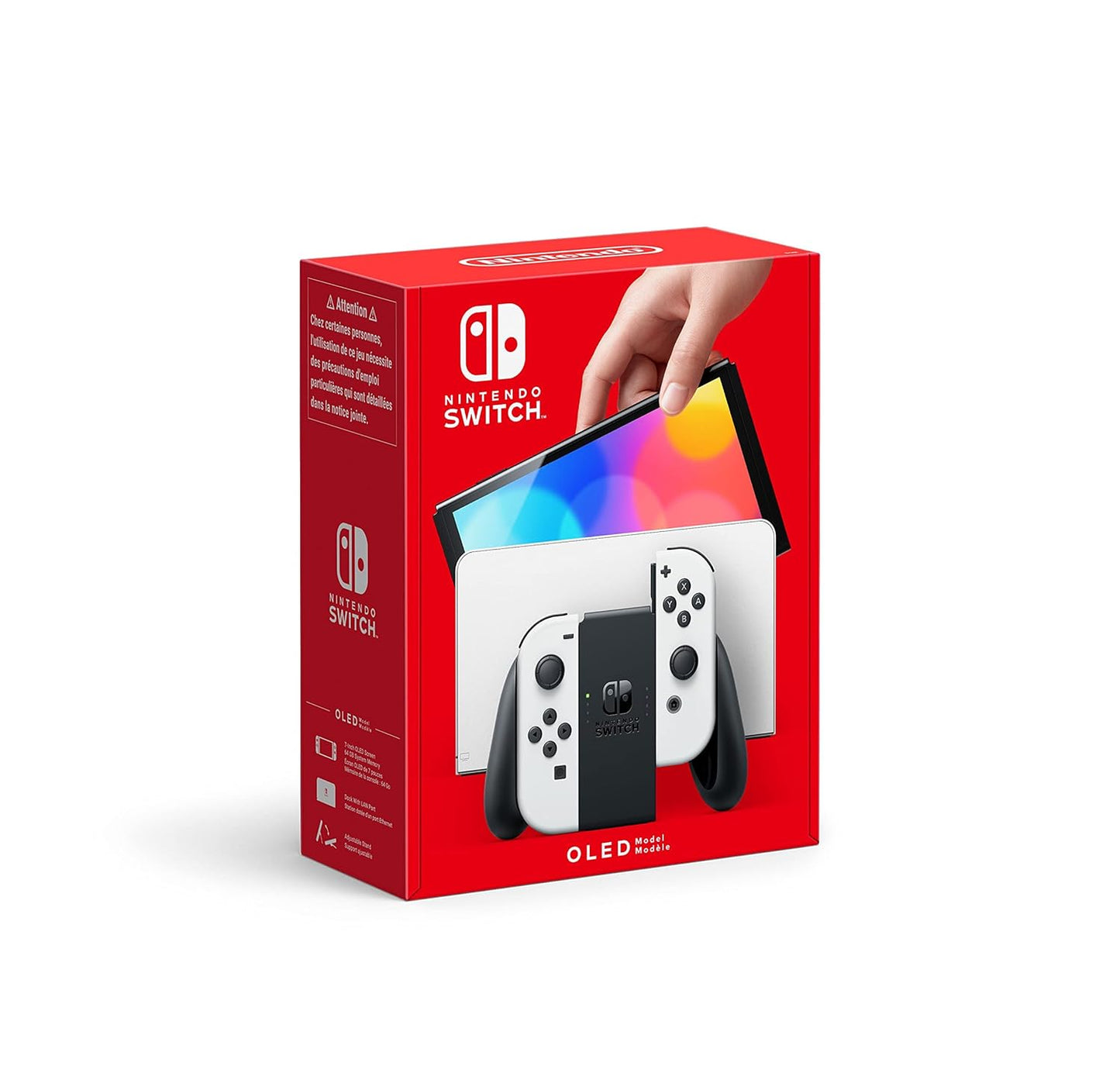 Nintendo Switch Console OLED Model with White Joy-Con Features