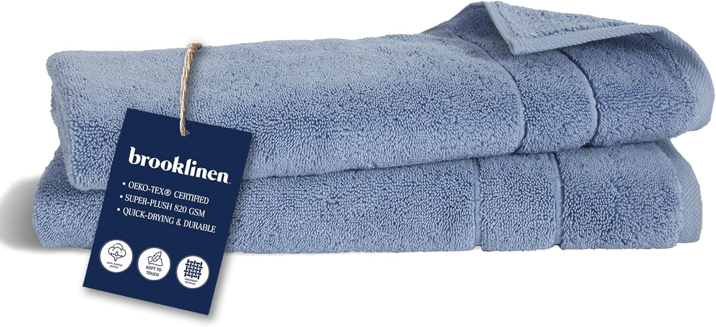 Super-Plush Turkish Cotton Hand Towels Set of 2 for Home Use