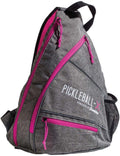 Pickleball Sling Bag for Men + Women - Holds 6 Paddles & Balls