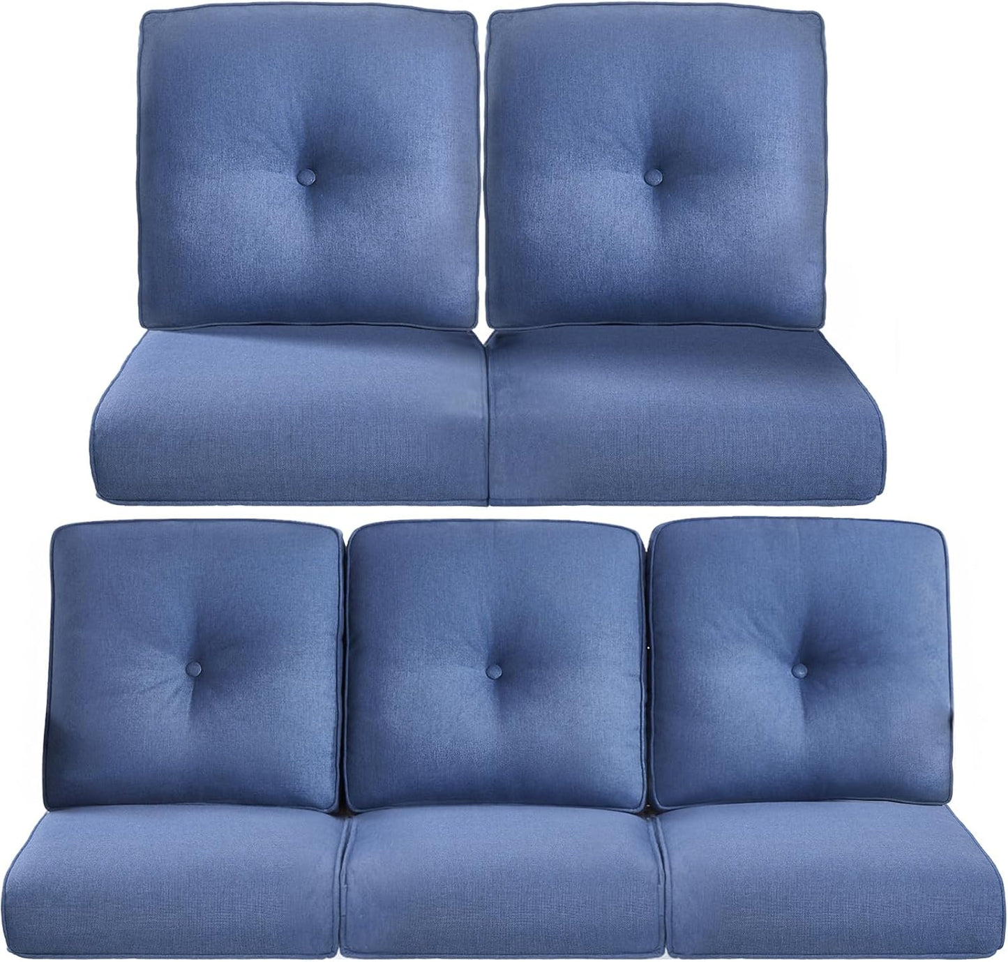 Pop 22x25 Outdoor Cushions for Patio - 5 Piece Set in Navy Blue