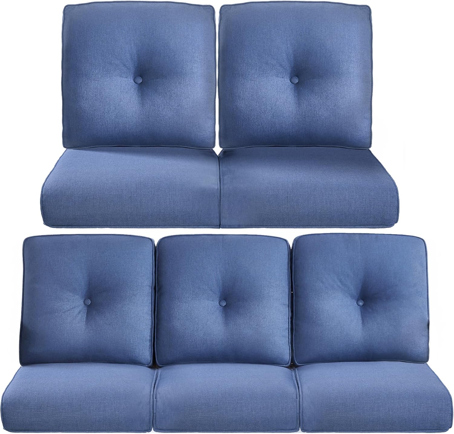 Pop 22x25 Outdoor Cushions for Patio - 5 Piece Set in Navy Blue