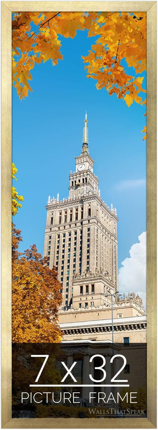 7x32 Gold Picture Frame for Puzzles Posters Photos Artwork