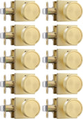 goldenwarm Gold Door Knobs Interior Privacy Brushed Brass - 10 Pack