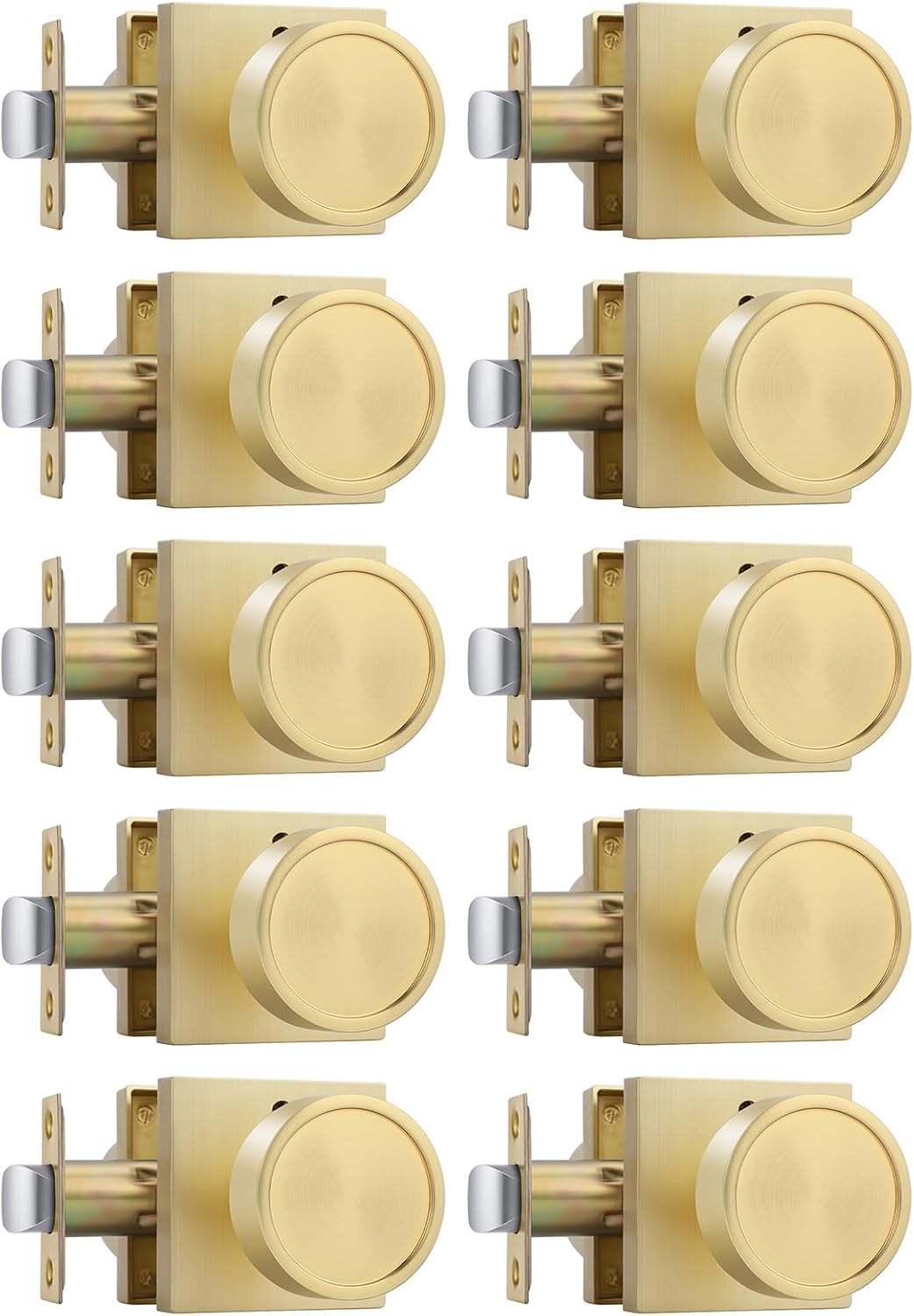 Brushed Gold Door Knobs for Interior Privacy by goldenwarm