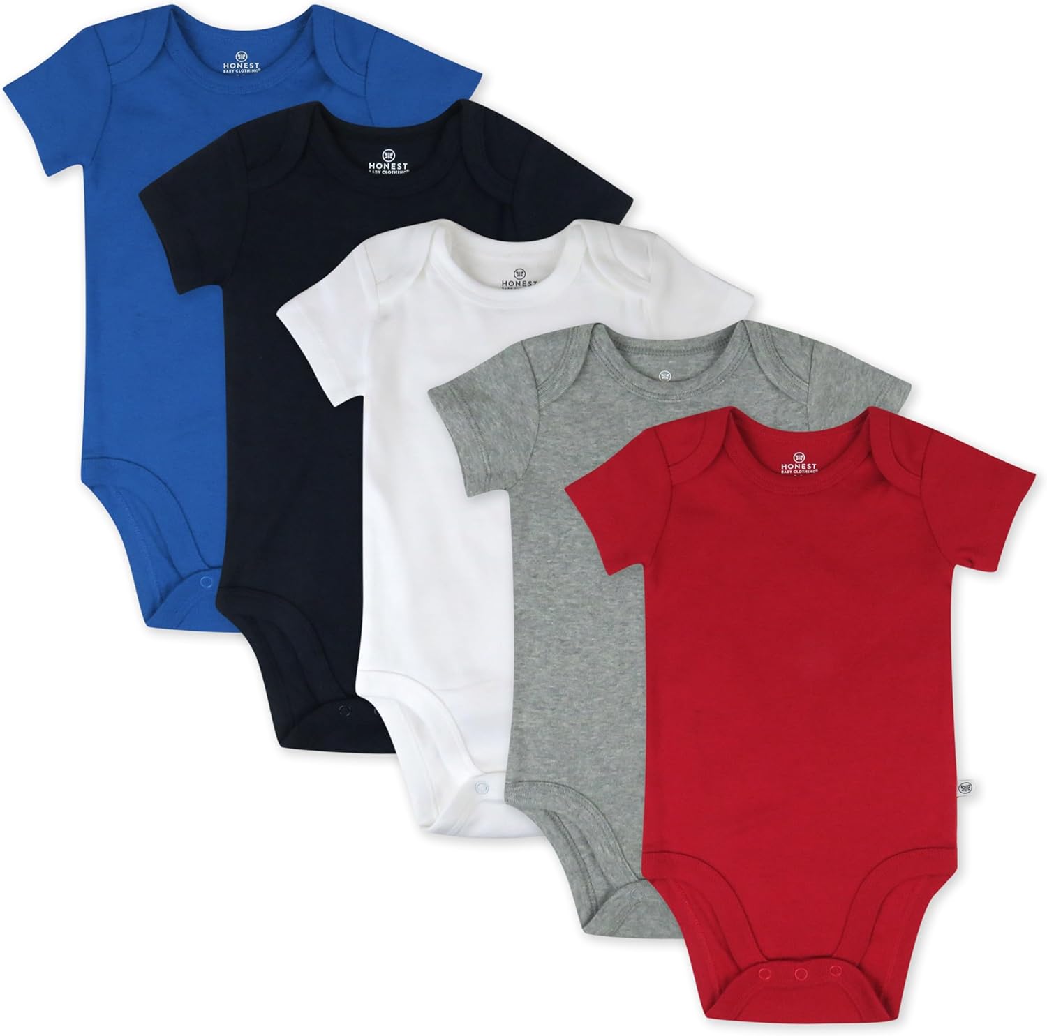 Organic Cotton Baby Boys Bodysuits 5-Pack for Infants