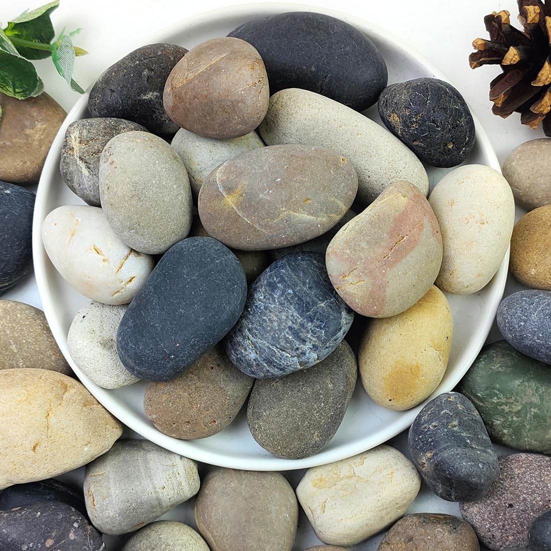 20lbs Natural River Rocks for Garden and Landscape Design